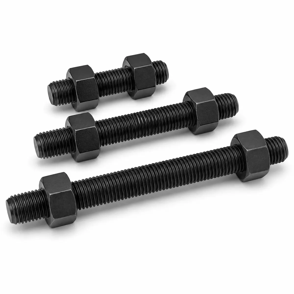 ASTM A193 Grade B7 alloy-steel stud bolts with heavy hex nuts — XHT Fasteners