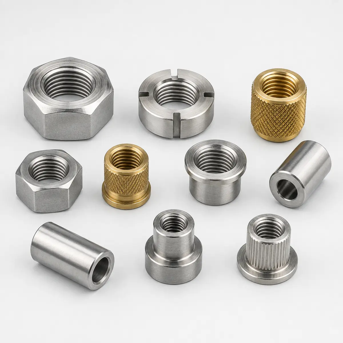Custom nuts, threaded inserts and precision spacers — XHT Fasteners