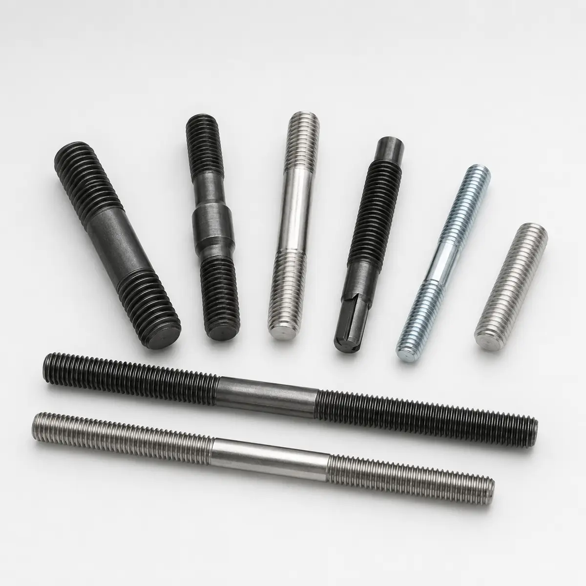 Custom studs and threaded parts with end-specific geometry — XHT Fasteners
