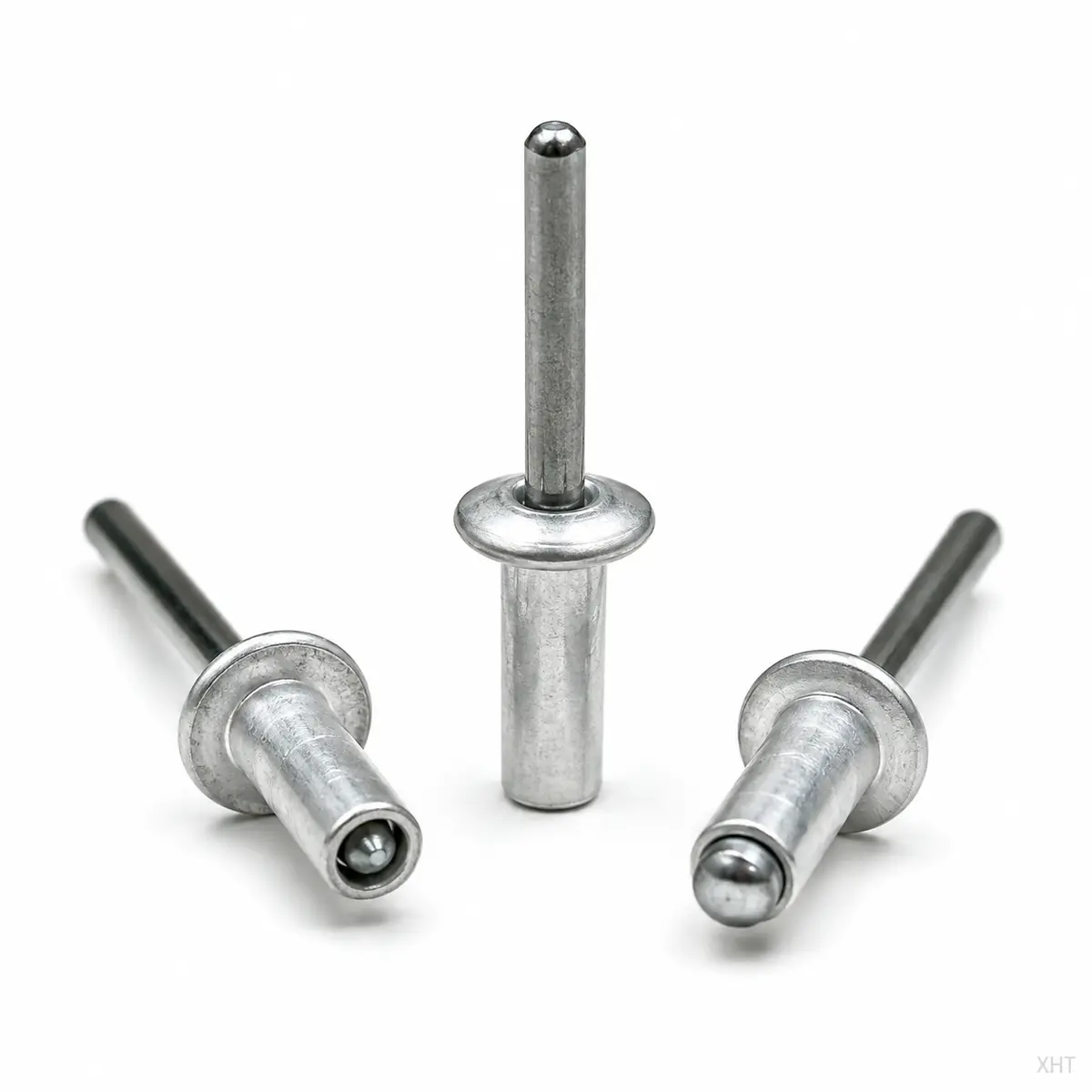 DIN 7337 blind rivet body mandrel and head detail — XHT Fasteners