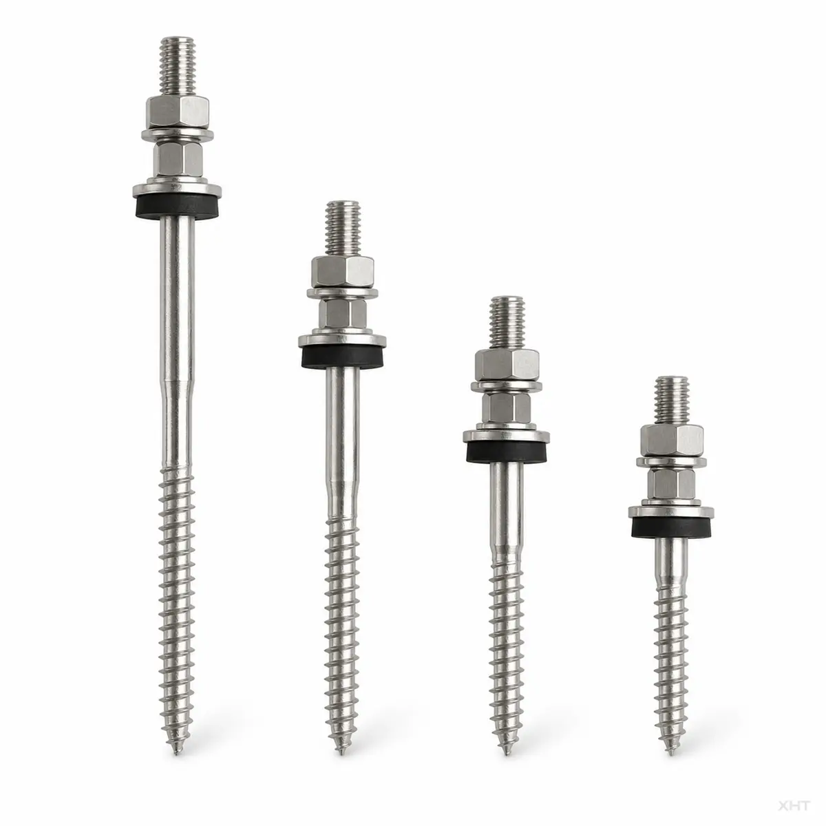 Solar hanger bolt assemblies with EPDM washers — XHT Fasteners