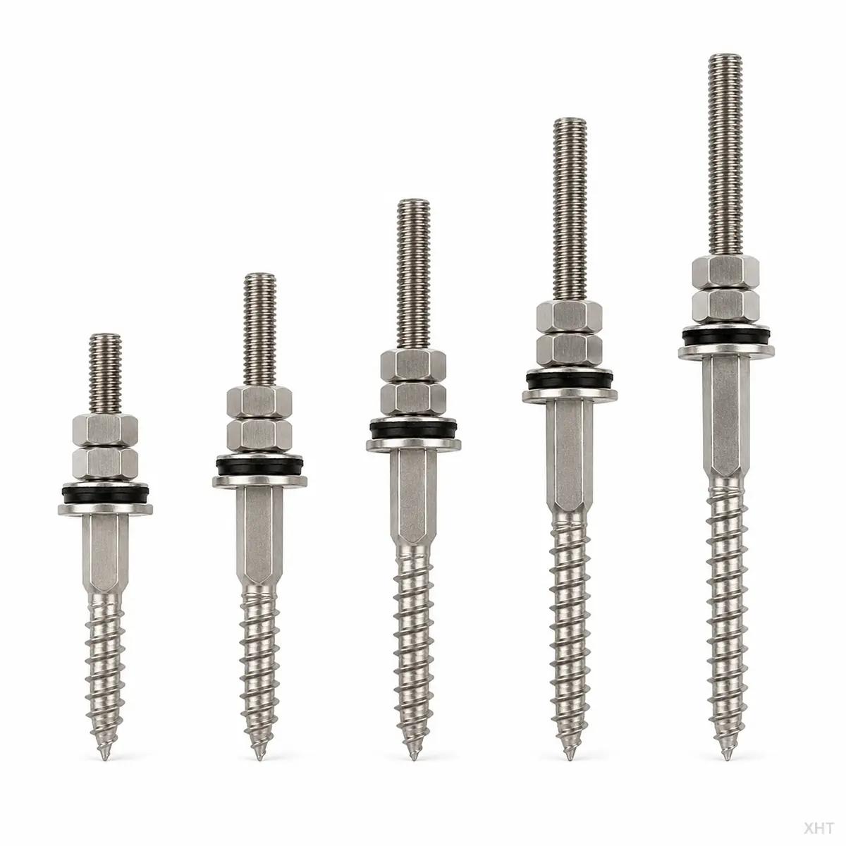 Solar hanger bolts in common lengths and diameters — XHT Fasteners