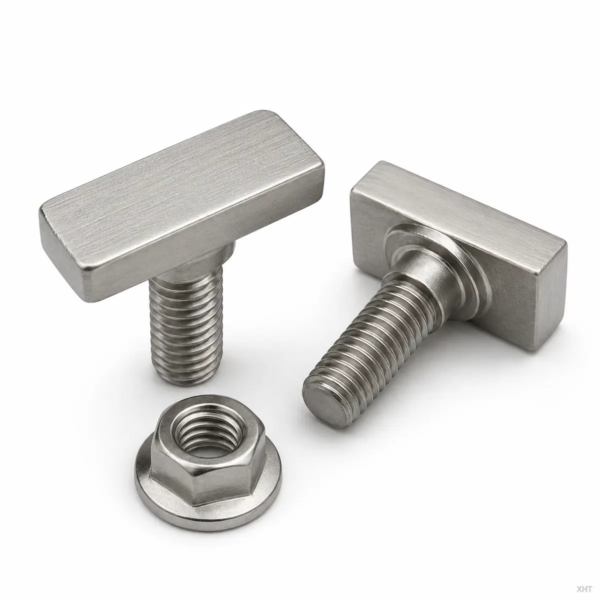 Solar T-bolt head neck and thread detail — XHT Fasteners