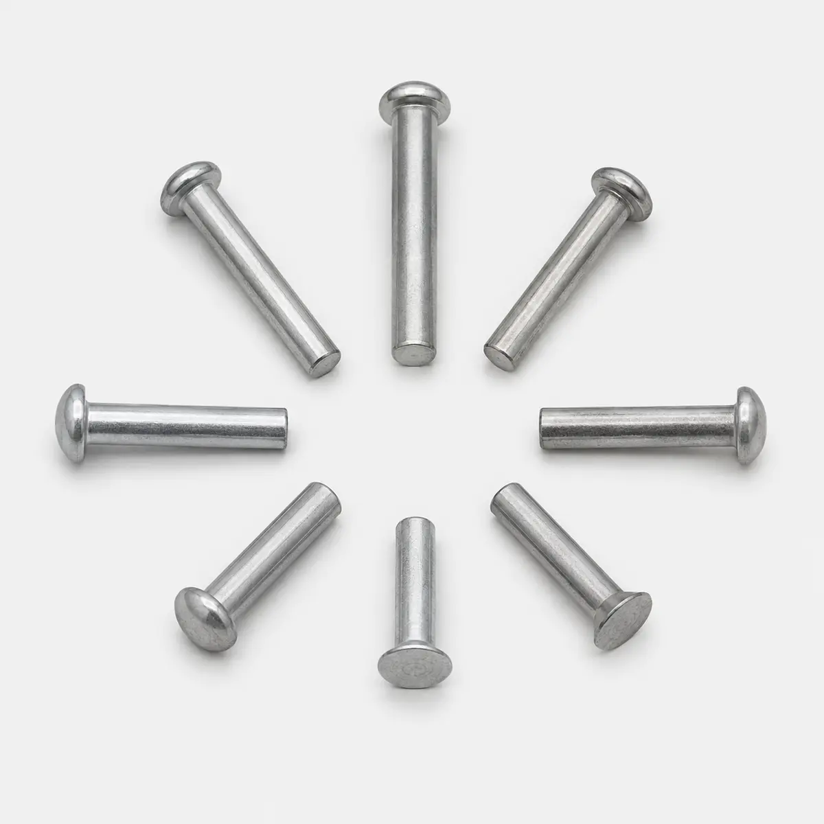 Solid-shank metal rivets in common head and length options — XHT Fasteners