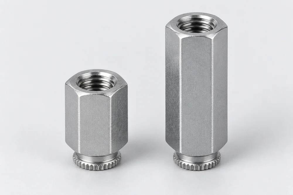 مباعدات ملولبة داخلية للتثبيت الذاتي بالكبس — مرجع توضيحي للمنتج، XHT Fasteners